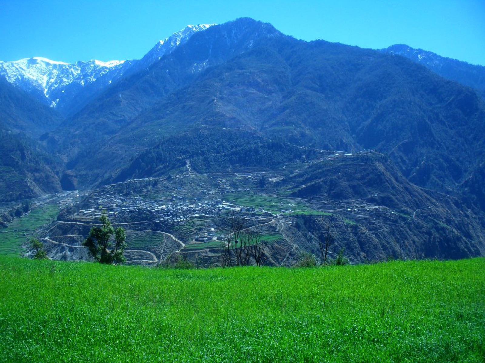 View over the hills and houses of Martadi, Bajura