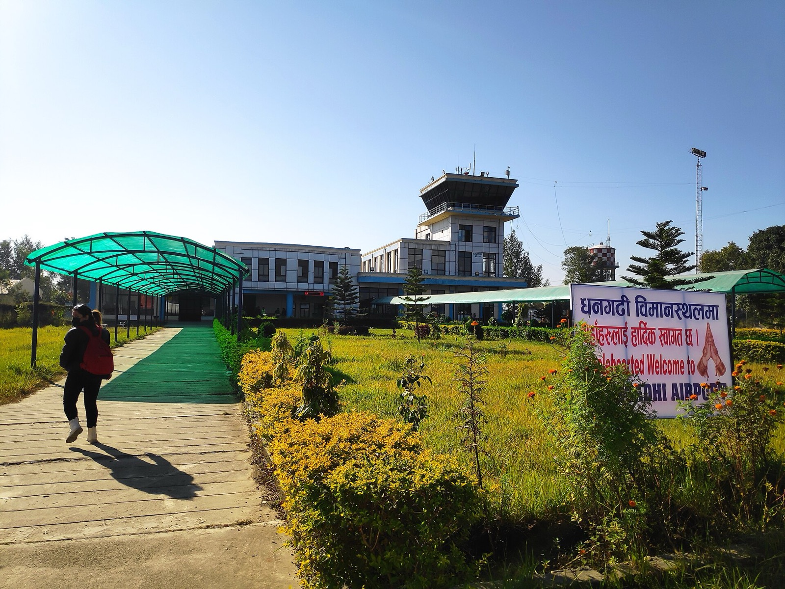 Dhangadhi Airport terminal and apron in Kailali, far-western Nepal