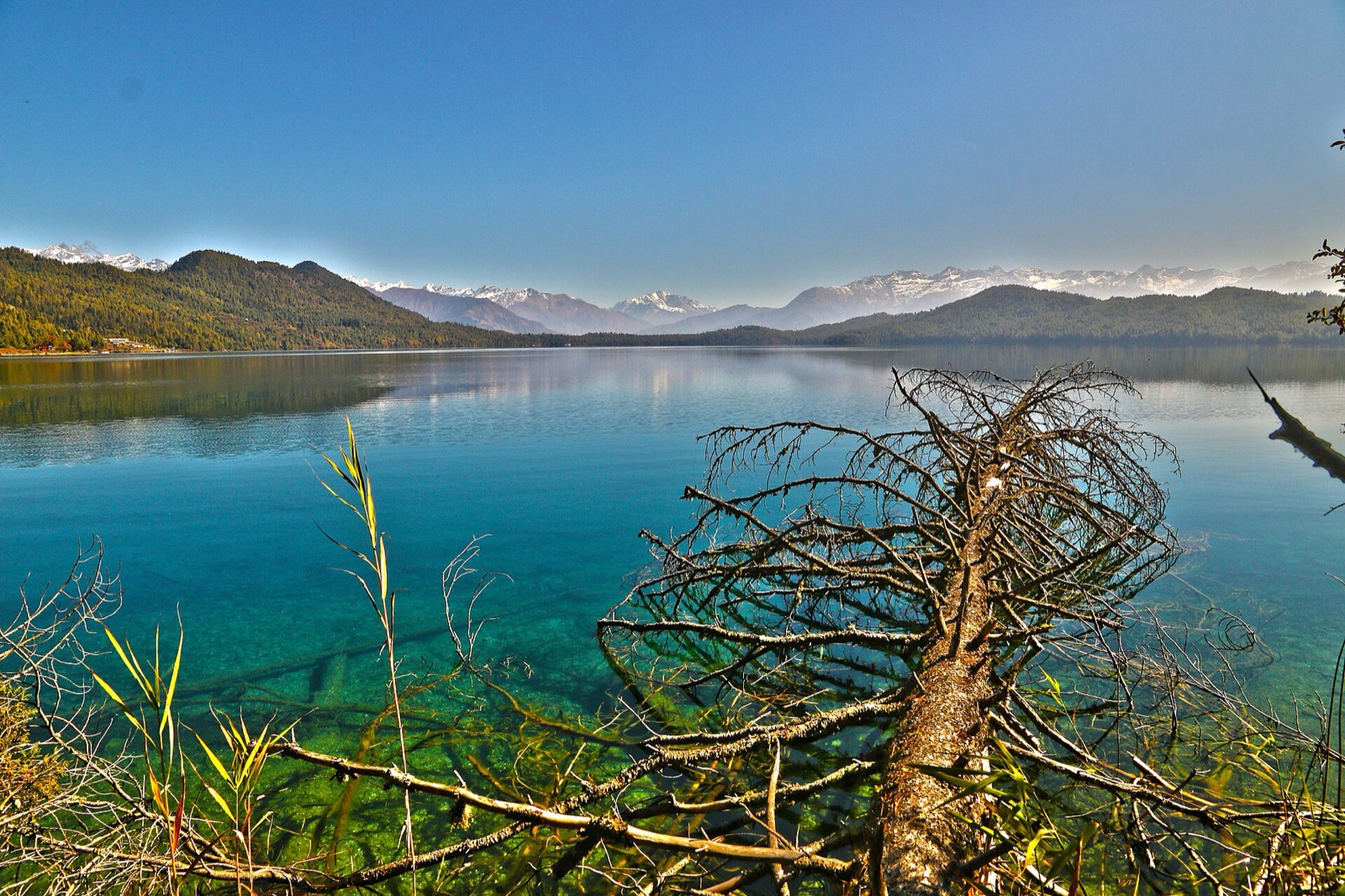 Rara Lake, a deep blue lake surrounded by hills