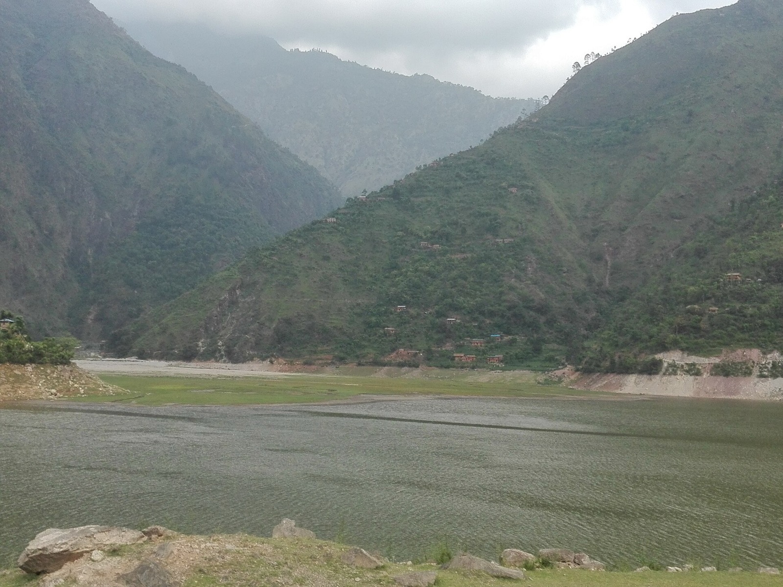 Syarpu Lake in Rukum West, Nepal, surrounded by hills